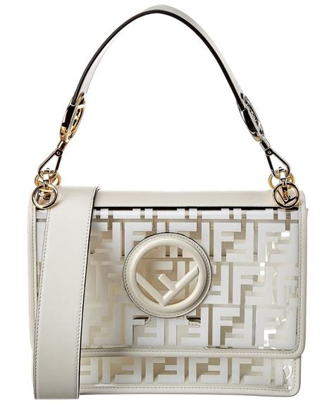 fendi kan i shoulder bag white